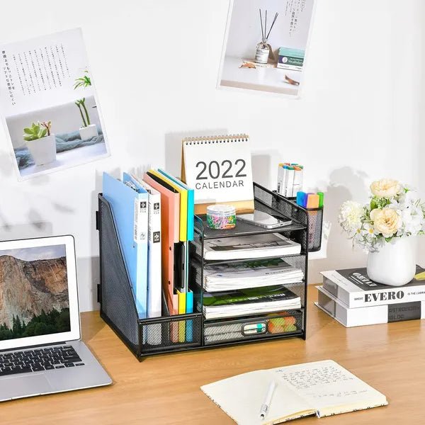 1pc 5-tier Multifunctional Stationery Storage Box |Office Supplies Organizer - AllSellorg