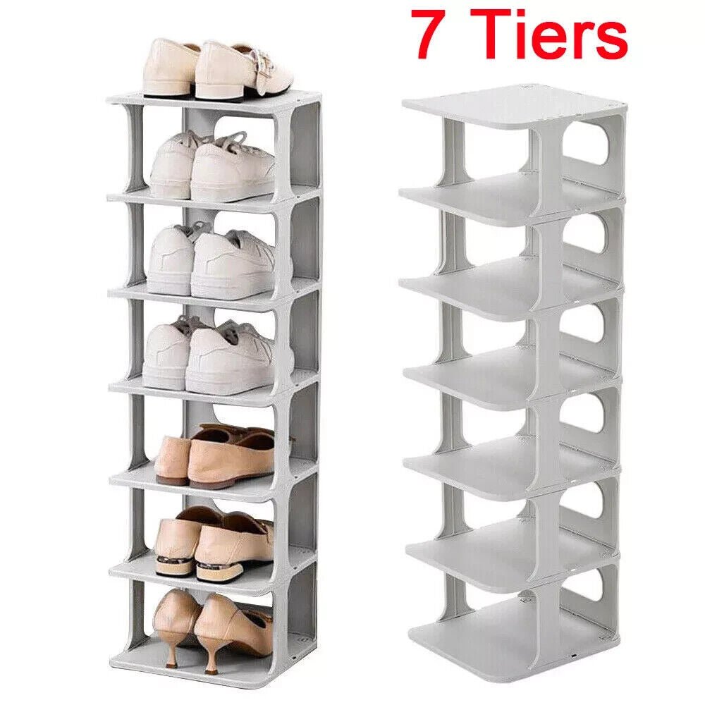 7 Tier Home Organiser Footwear Stand Shoe Rack Tall Storage Shelf Unit Cabinet - AllSellorg