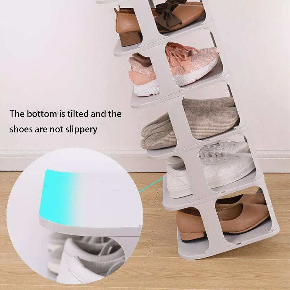 7 Tier Home Organiser Footwear Stand Shoe Rack Tall Storage Shelf Unit Cabinet - AllSellorg
