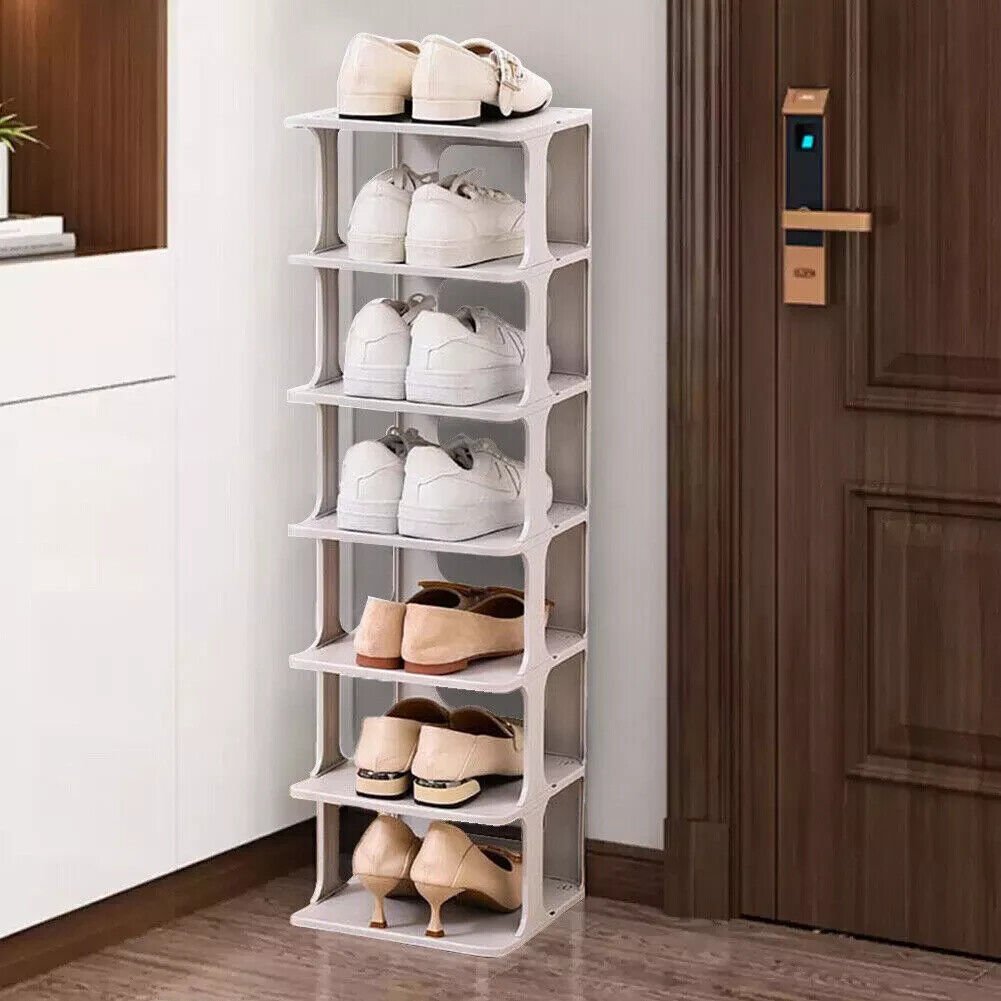 7 Tier Home Organiser Footwear Stand Shoe Rack Tall Storage Shelf Unit Cabinet - AllSellorg
