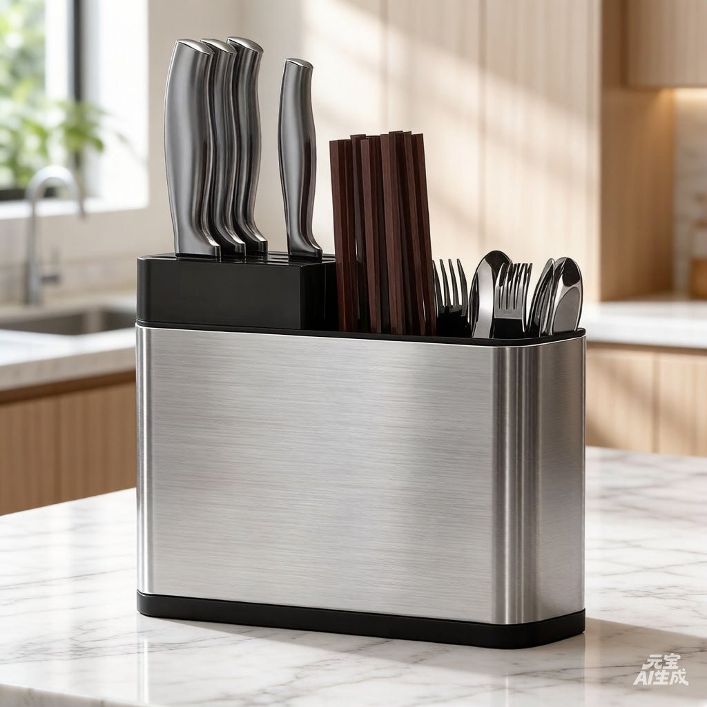 Kitchen Cutlery Knife Holder Spoon Fork Storage Rack Organizer Utensils Chopstick Box - AllSellorg
