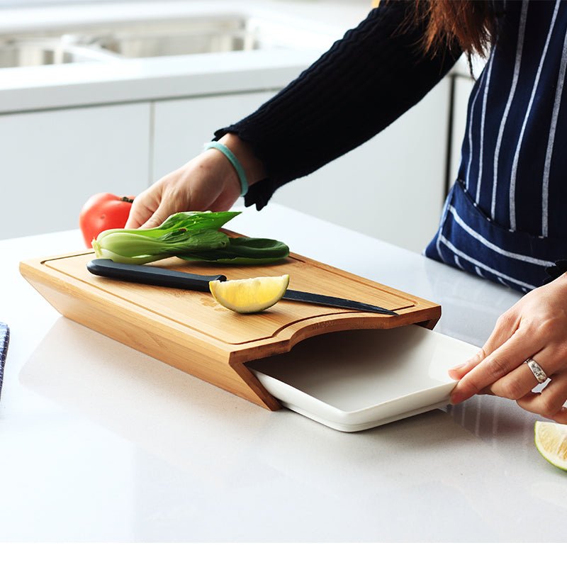 Multifunctional Household Chopping Board With Dish - AllSellorg