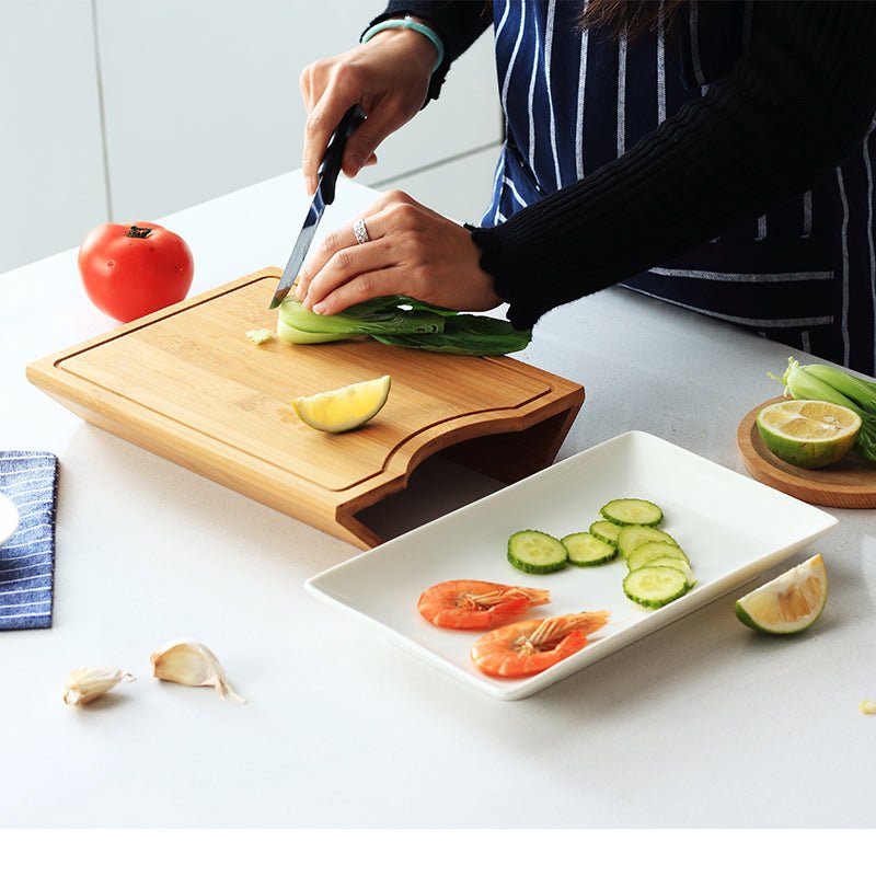 Multifunctional Household Chopping Board With Dish - AllSellorg