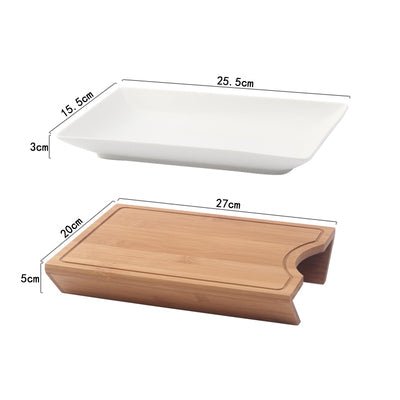Multifunctional Household Chopping Board With Dish - AllSellorg