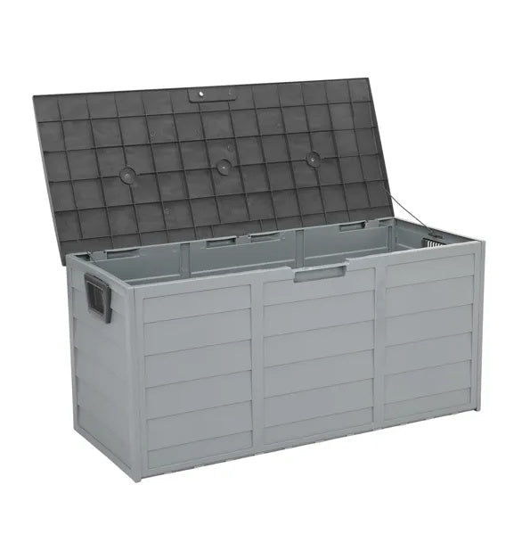 Outdoor Garden Plastic Storage Deck Box Chest Tools Lockable Seat 75gal 260L - AllSellorg