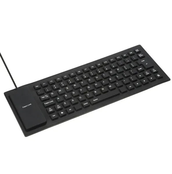 Waterproof Silicone Keyboard Foldable Flexible USB Dustproof DirtProof Full Size - AllSellorg